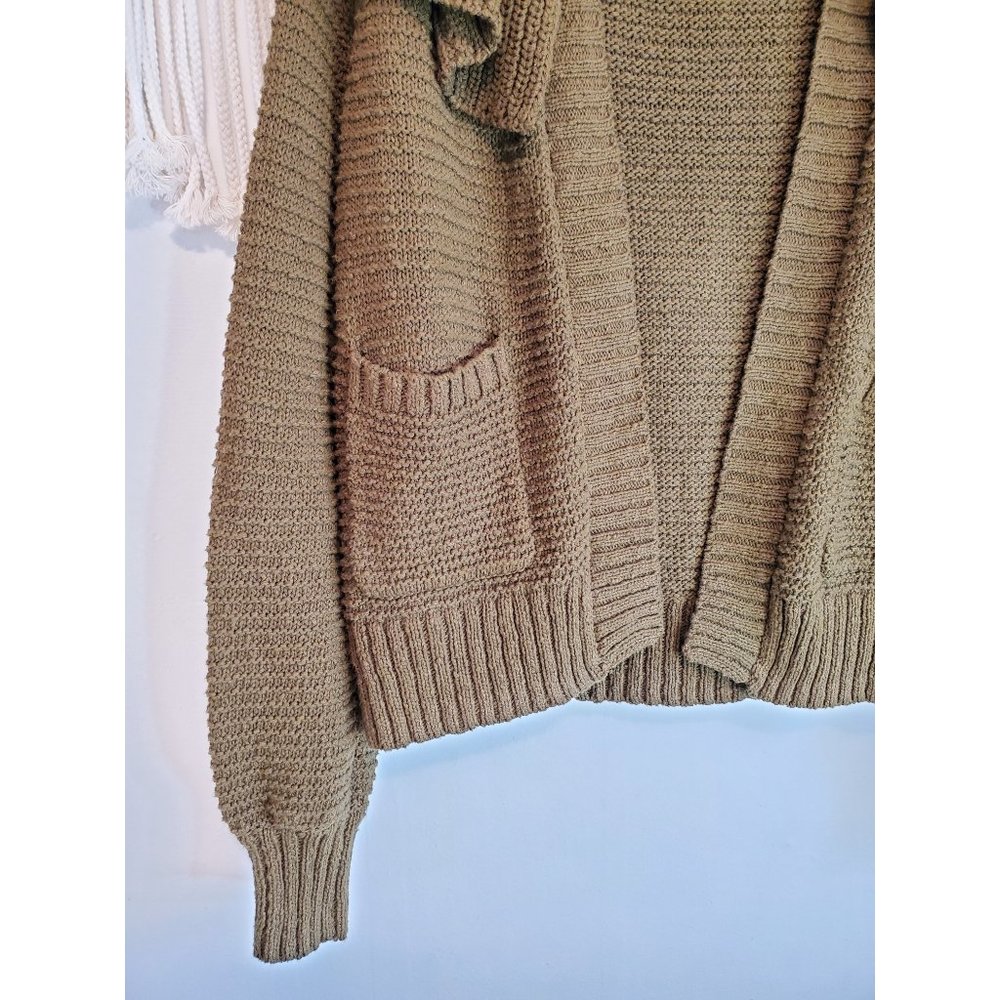 Madewell Green Ruffle Cardigan Sweater XXS - Picture 4 of 9